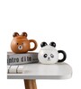 Animal Printed Ceramic Mugs with Lids for Kids (Pack of 2,375ml)