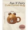 Animal Printed Ceramic Mugs with Lids for Kids (Pack of 2,375ml)