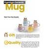 Ceramic Kid's Mugs with Lids (Pack of 4, 450 ML)