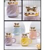 Ceramic Kid's Mugs with Lids (Pack of 4, 450 ML)