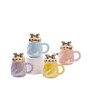 Ceramic Kid's Mugs with Lids (Pack of 4, 450 ML)