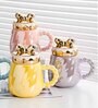 Ceramic Kid's Mugs with Lids (Pack of 4, 450 ML)