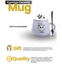 Printed Ceramic Mugs with Lids and Spoons for Kids (400 ml)
