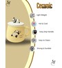 Printed Ceramic Mugs with Lids and Spoons for Kids (400 ml)