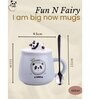 Printed Ceramic Mugs with Lids and Spoons for Kids (400 ml)