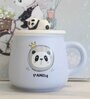 Printed Ceramic Mugs with Lids and Spoons for Kids (400 ml)