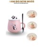 Printed Ceramic Mugs with Lids and Spoons for Kids (400 ml)