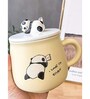 Printed Ceramic Mugs with Lids and Spoons for Kids (400 ml)