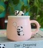 Printed Ceramic Mugs with Lids and Spoons for Kids (400 ml)