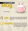 Kid's Ceramic Stars Printed Mug with Straw and Lid (420 ML)