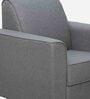 Palermo Fabric 1 Seater Sofa In Steel Grey Colour
