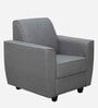 Palermo Fabric 1 Seater Sofa In Steel Grey Colour