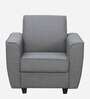 Palermo Fabric 1 Seater Sofa In Steel Grey Colour