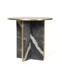 J-Lo Selvara Black Marble Side Table In Matte Finish J-Lo Selvara Black Marble Side Table In Matte Finish