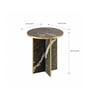 J-Lo Selvara Black Marble Side Table In Matte Finish J-Lo Selvara Black Marble Side Table In Matte Finish