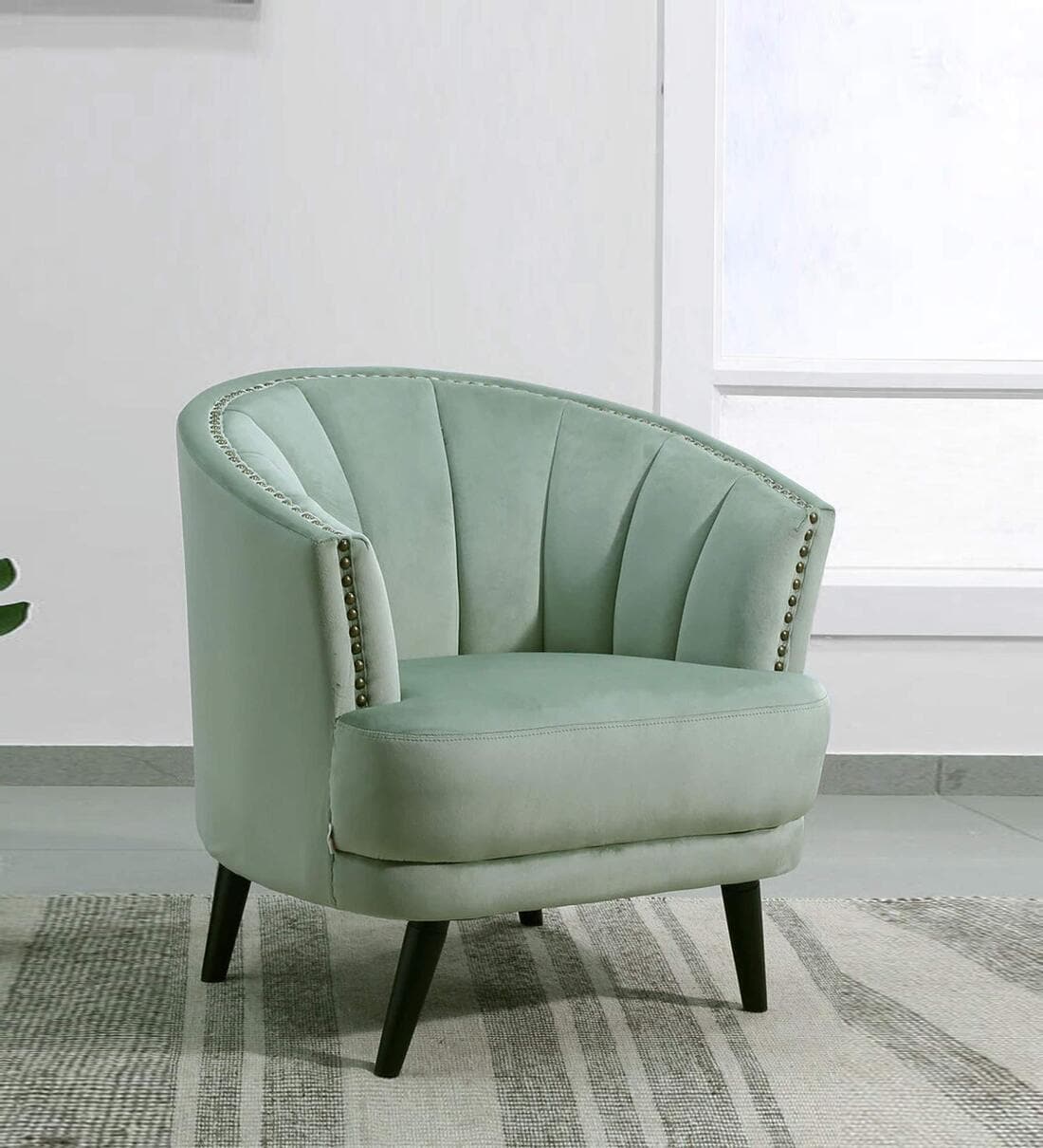 Green barrel chair hot sale