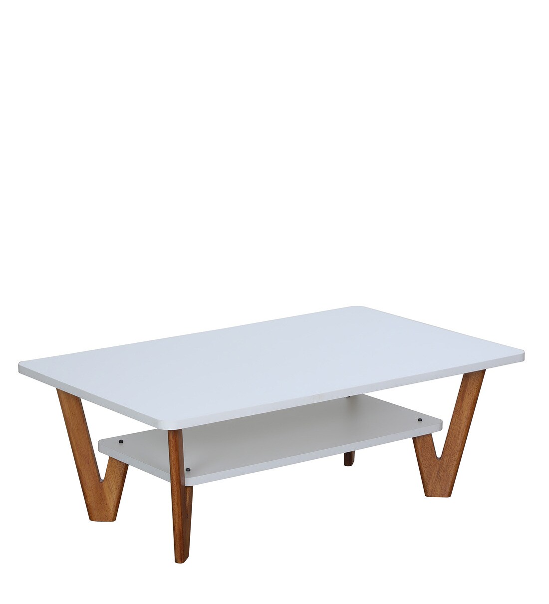 Buy Coffee Table in White Colour CasaCraft By Pepperfry Online