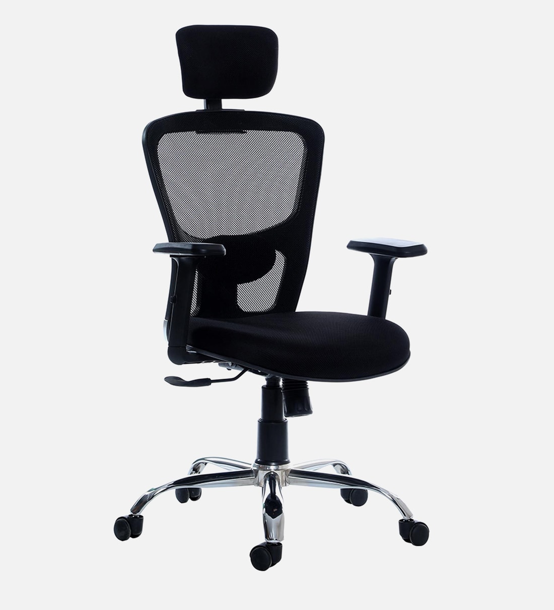 Buy Jazz Breathable Mesh Ergonomic Chair in Black Chrome Finish