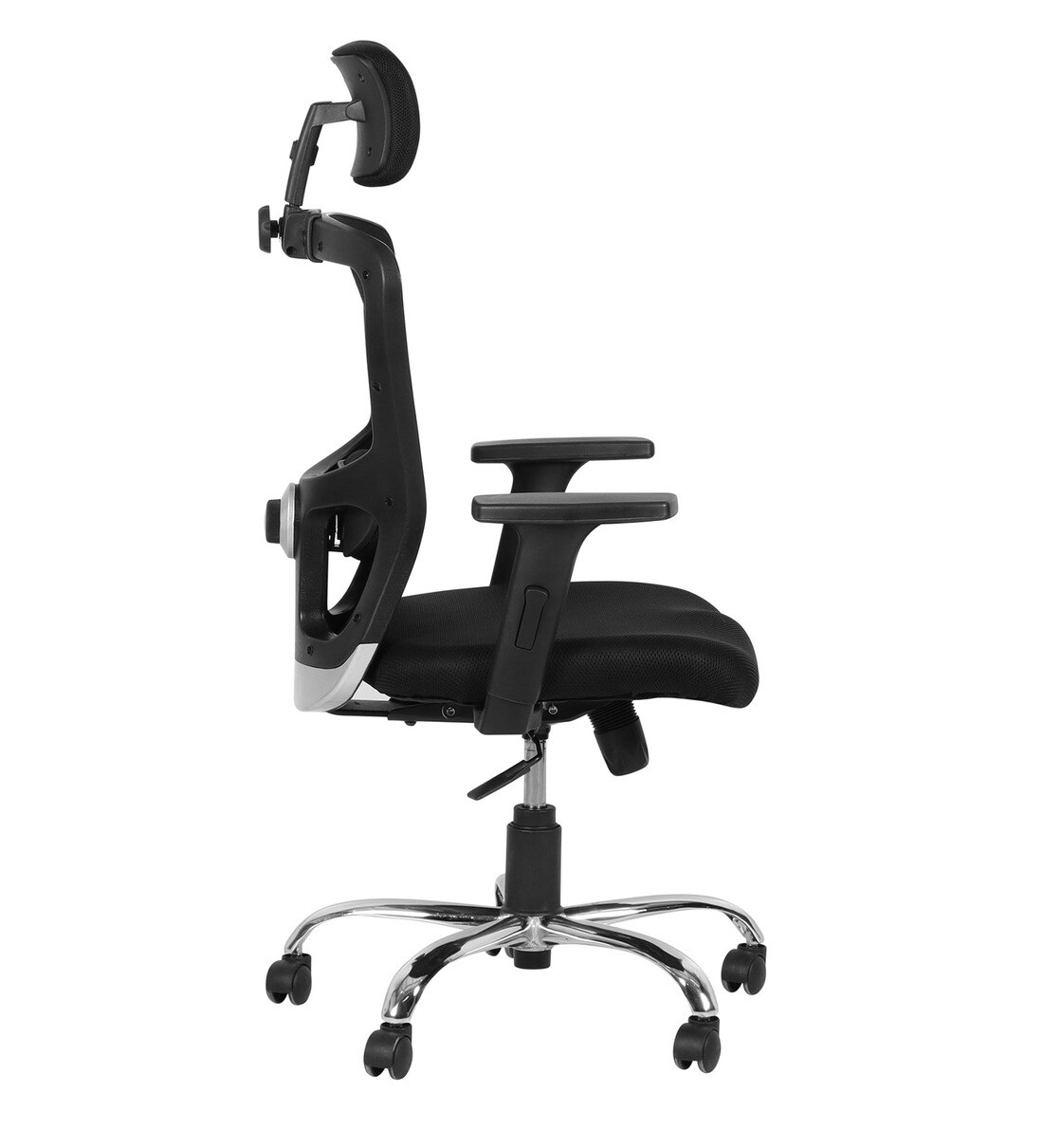 Buy Jazz Ergonomic Chair in Black Colour by Trevi Furniture Online