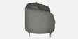 Jacinth Fabric 2 Seater Sofa In Pebble Grey Colour