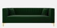 Jack Velvet 3 Seater Sofa In Green Colour