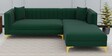 Jack velvet LHS sectional  Sofa in Forest Green  Colour