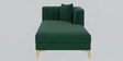 Jack velvet LHS sectional  Sofa in Forest Green  Colour