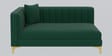 Jack velvet LHS sectional  Sofa in Forest Green  Colour