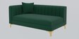 Jack velvet LHS sectional  Sofa in Forest Green  Colour