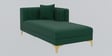 Jack velvet LHS sectional  Sofa in Forest Green  Colour