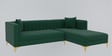 Jack velvet LHS sectional  Sofa in Forest Green  Colour