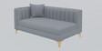 Jack velvet LHS sectional  Sofa in Light Grey  Colour
