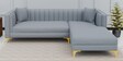 Jack velvet LHS sectional  Sofa in Light Grey  Colour