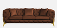 Jaguar Velvet 3 Seater Sofa in Brown Colour