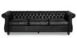 Jaguar Leatherette 3 Seater Sofa in Black Colour