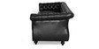 Jaguar Leatherette 3 Seater Sofa in Black Colour