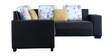Jaipur Corner Sofa in Grey & Black Colour in L Shape