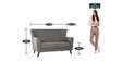 Jamaica 2 Seater Sofa In Grey Colour