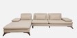 Jauna Fabric RHS Sectional Sofa (3 + Lounger) in Beige Colour