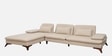 Jauna Fabric RHS Sectional Sofa (3 + Lounger) in Beige Colour