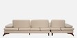 Jauna Fabric RHS Sectional Sofa (3 + Lounger) in Beige Colour