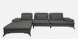 Jauna Fabric RHS Sectional Sofa (3 + Lounger) In Grey Colour