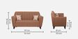 Java Fabric 2 Seater Sofa In Brown Colour