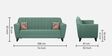 Java Fabric 3 Seater Sofa In Imperial Green Colour
