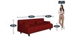 Jay Fabric 3 Seater Sofa in Red Colour