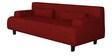 Jay Fabric 3 Seater Sofa in Red Colour