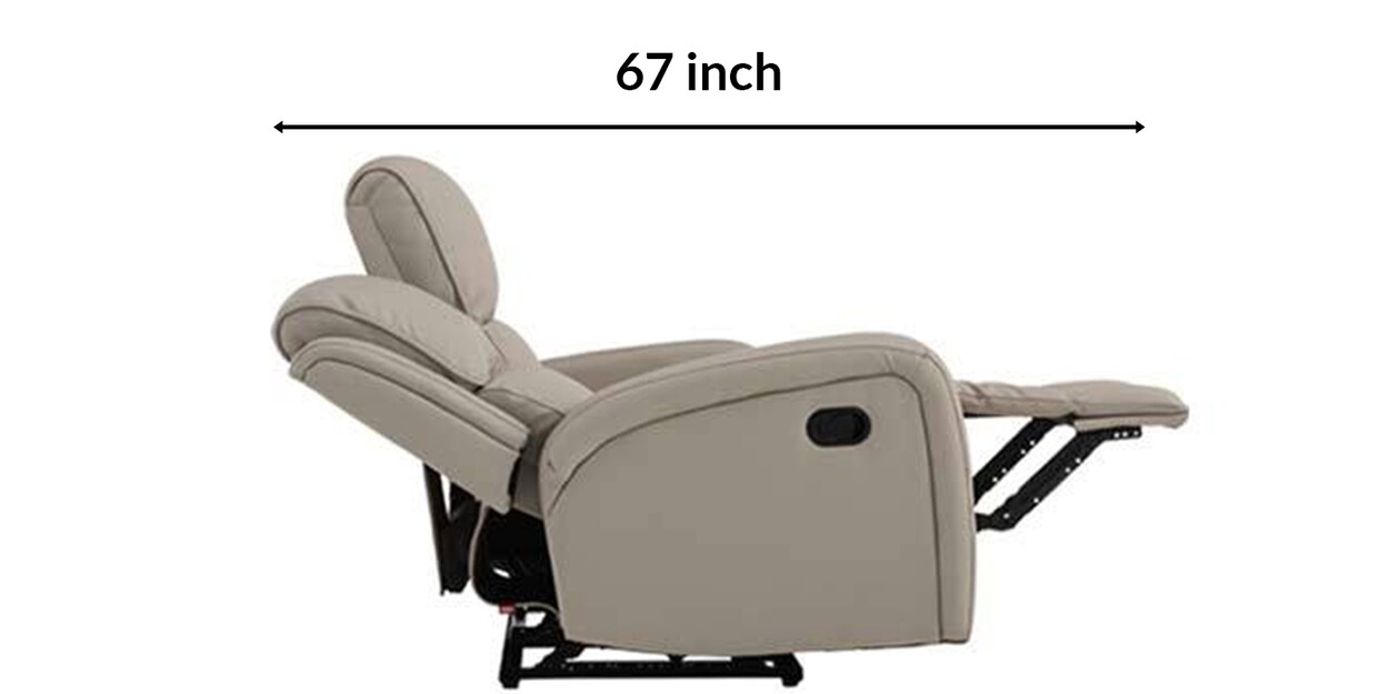 Buy Jameson 2 Seater Recliner in Beige Colour by Durian Online Manual