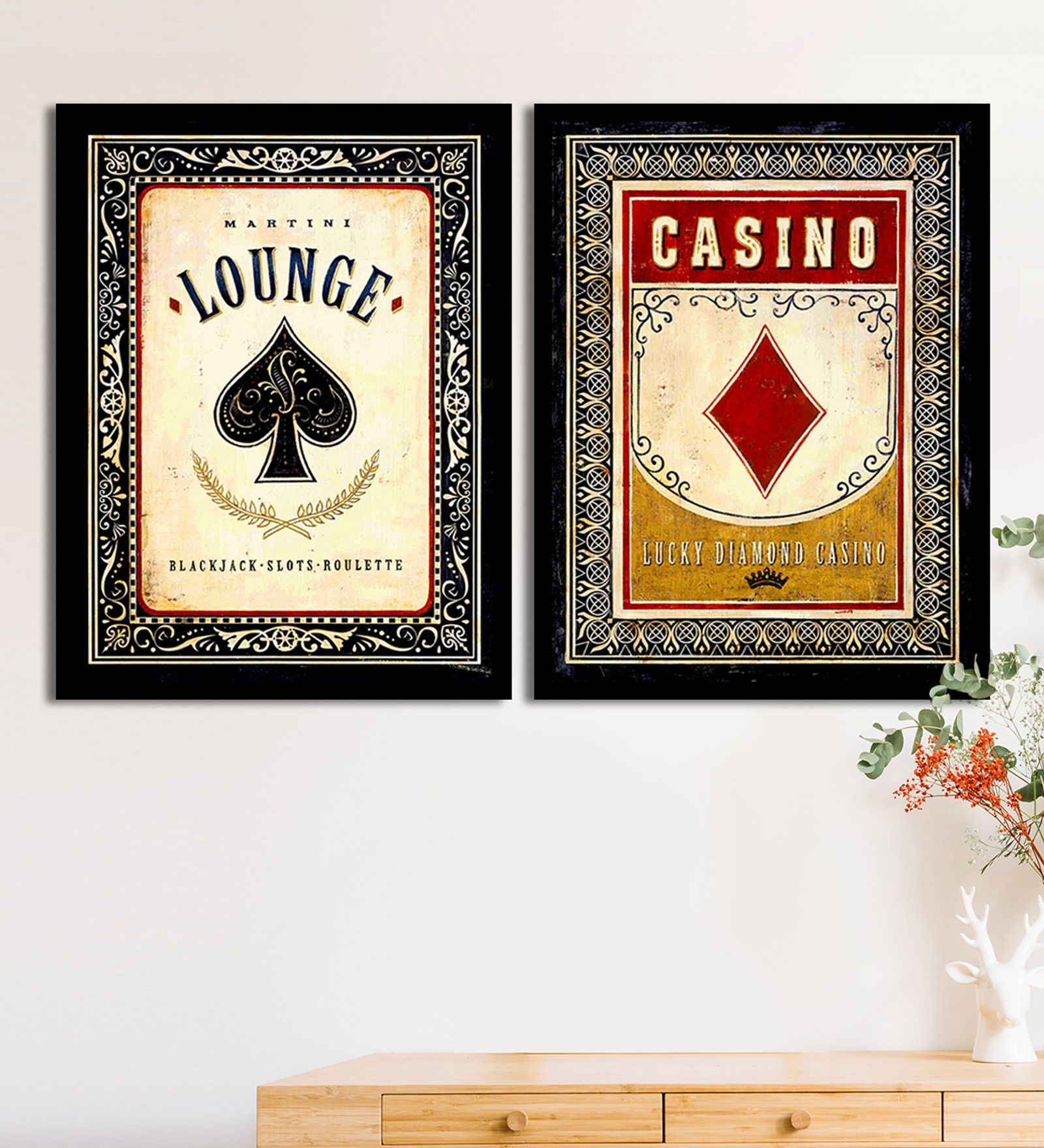 Jack/Bar Matte Black Plastic Framed Art Print