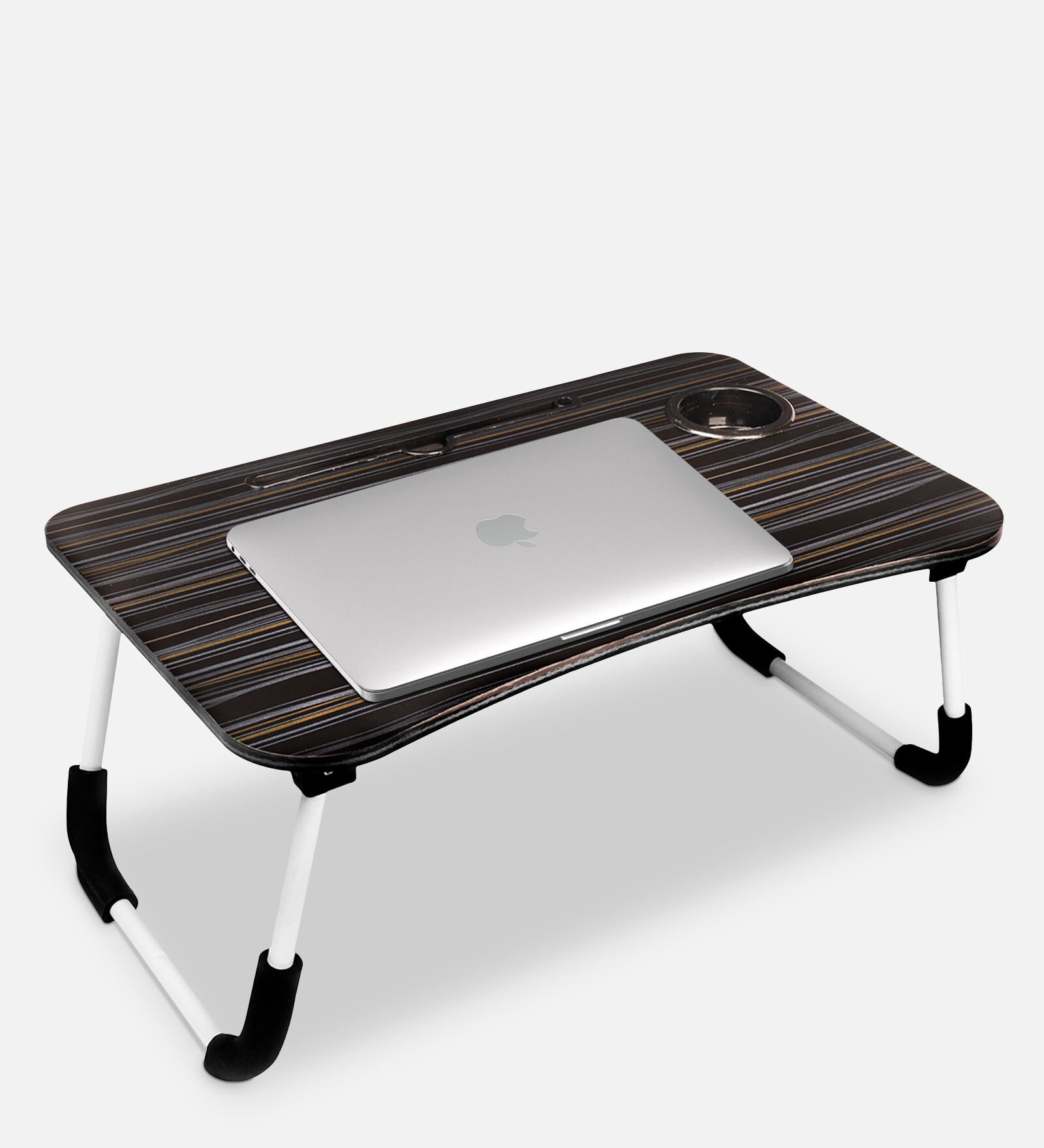 Jackson Portable Laptop Table in Marble Black Colour