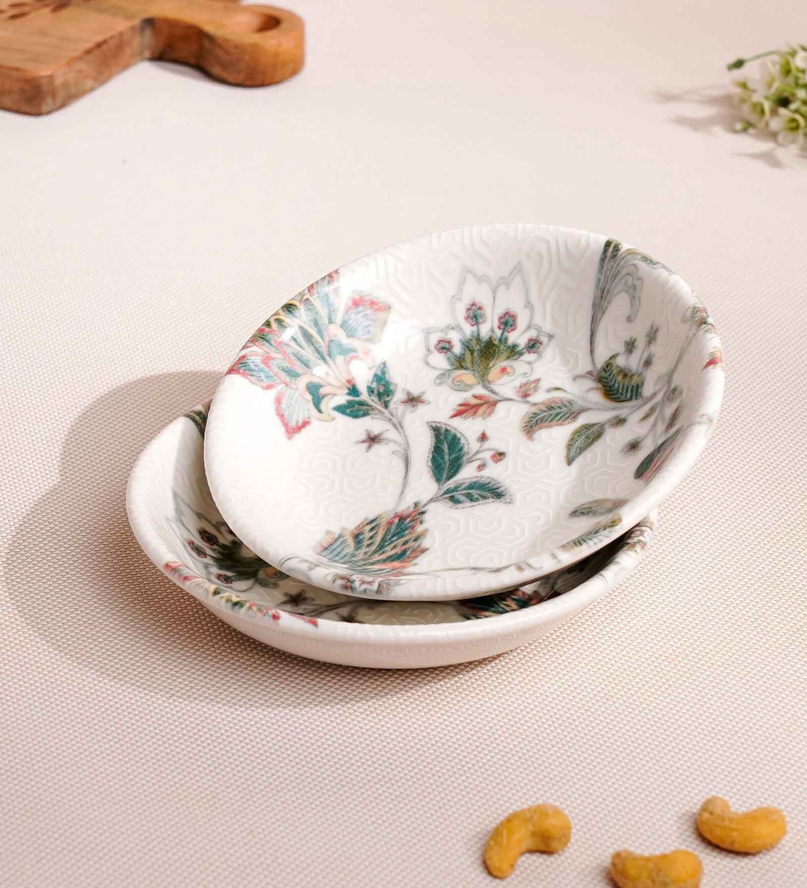 Set of 2 Jacobean Collection Porcelain Plate Set of 2